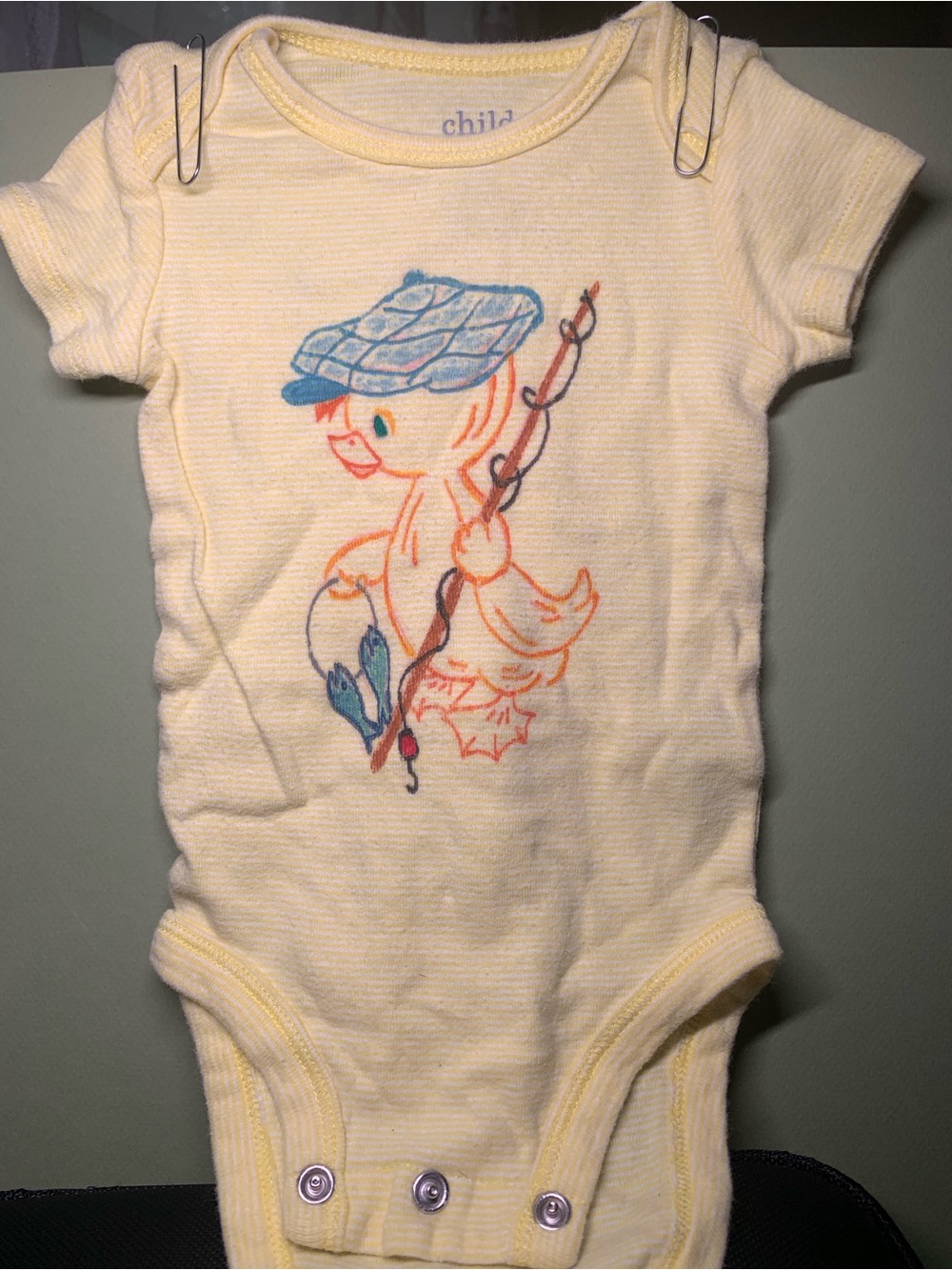 Carter's Yellow Hand-painted Duck Onesie - Picture 2 of 4